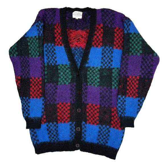 Vintage Susan Bristol Mohair Wool Cardigan Sweater Womens Size M - Picture 1 of 9